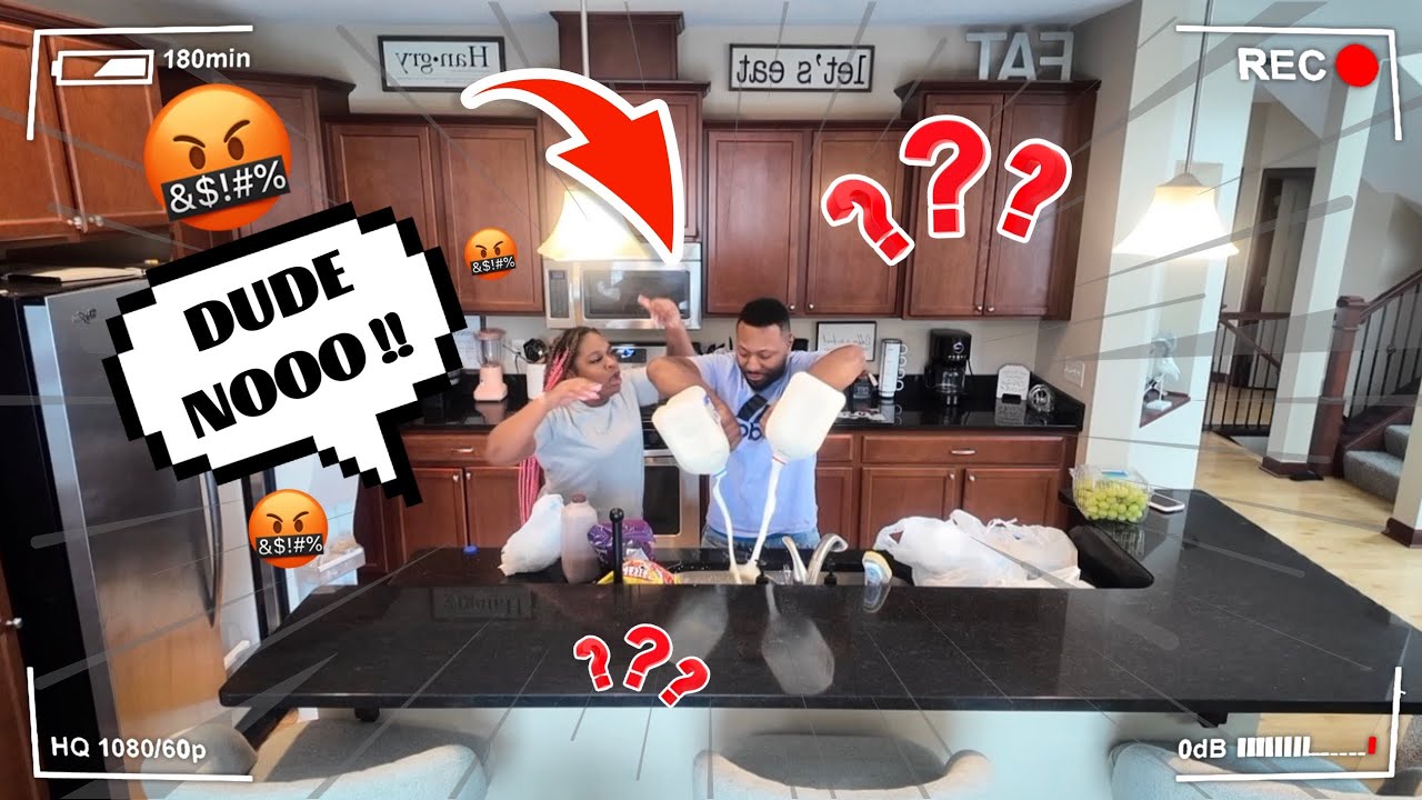DUMPING ALL MY GIRLS GROCERIES IN THE GARBAGE & Down the DRAIN 🎯 *SHE Went Crazy* 
