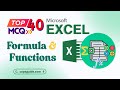 🚀 Top 40 #MCQs on #Formula and #Functions in #Excel 𝄜 with explanation💡in Hindi for Exams 🎯 #quiz