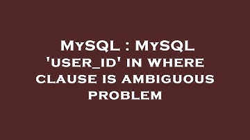 MySQL : MySQL 