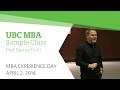 UBC MBA Experience Day 2016: Sample Marketing Class