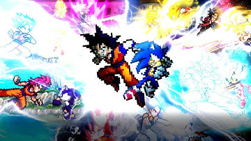 Goku DBS V3.5 OP (all form) VS Sonic Chaos V3 RN OP (all form) in Jump Force Mugen