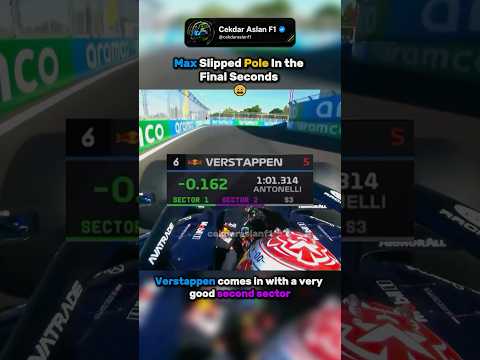 Video Verstappen Lost Pole In the Final Sector