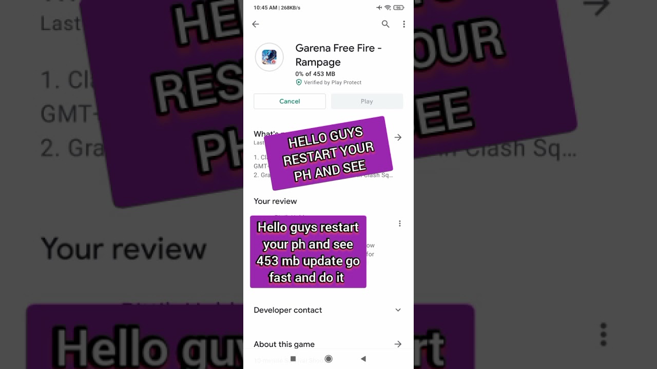 How mb does FF ob29 update how to download full details