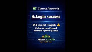 Python Quiz epi 14.   ‎#programming #python #webdeveloper #coding #nigeria #ArewaTech