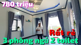 Nhà siêu rẻ 780 triệu mới xây 100% đất thổ cư 100% 3 phòng ngủ 2 toilet gần Chợ Long Vĩnh Tây Ninh