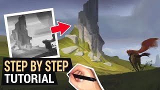 Landscape Digital Painting Explained (Full Process)