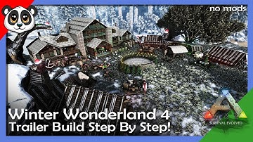 ARK: Building w/ Fizz | Winter Wonderland 4 Trailer Step By Step Build!