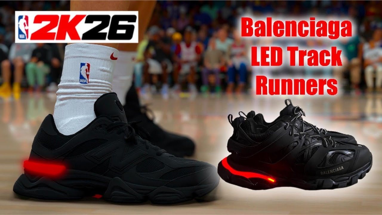 NBA 2K26 Shoe Creator - Balenciaga Red LED Track Runner