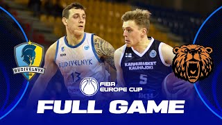 BC Budivelnyk Kyiv v Karhu Basket | Full Basketball Game | FIBA Europe Cup 2022