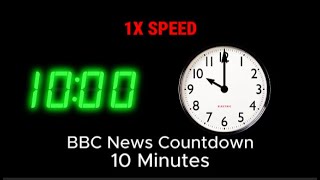 BBC News 10 Minutes Countdown with Analog Clock and 7-Segment Display Font | Alarm