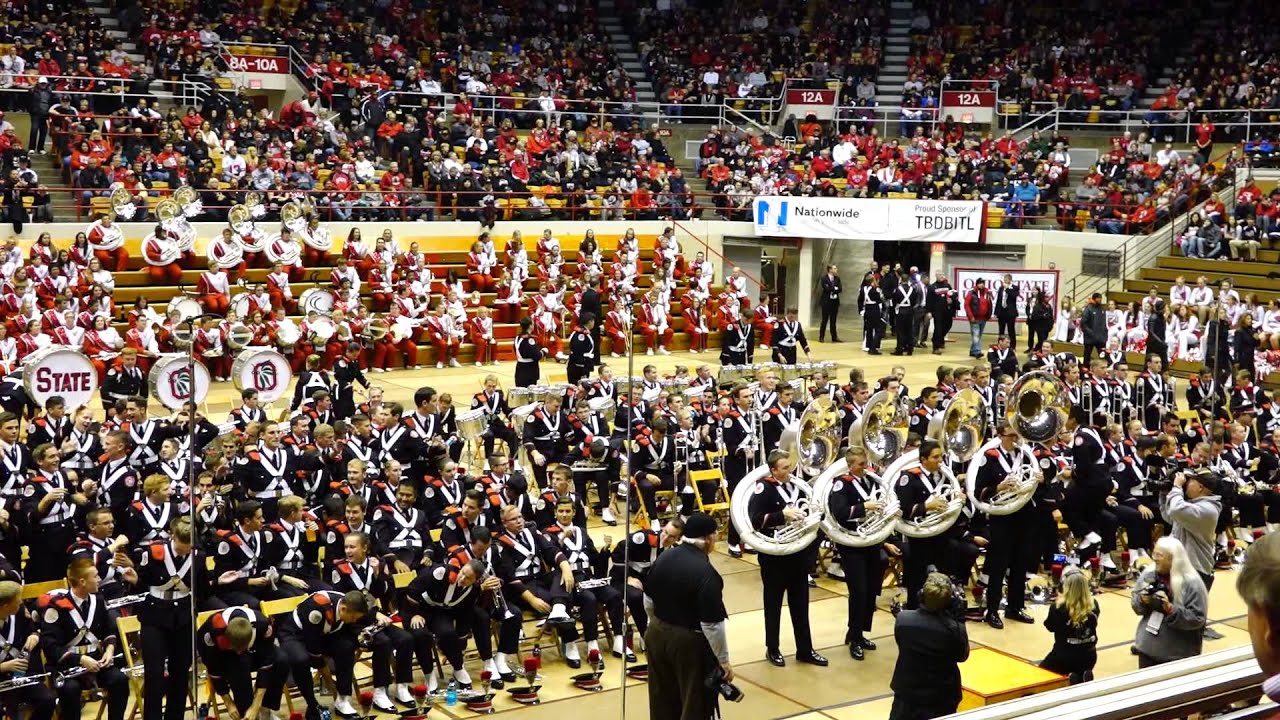 Ohio State Marching Band Tuba 4s Cheers at Skull Session 10 17 2015 OSU