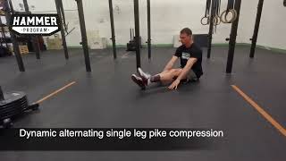 Dynamic alternating single leg pike compression