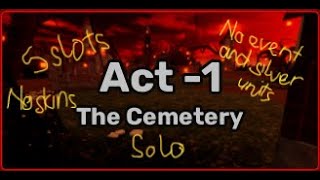 Act -1 cheap stratergy | Skibi Defense