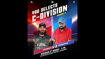 Splendid CC (UCT)vsDominators| DCS YOUSELECTS ARENA RAHMANIYAH