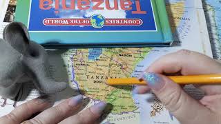 ASMR ~ Tanzania History & Geography ~ Soft Spoken Map Tracing Tablet Google Earth screenshot 1