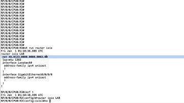IOS XR IS-IS Muli Area Configuration