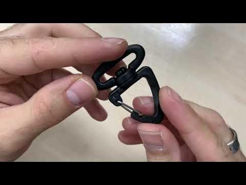 25мм Карабин пластиковый, GK051, черный - YouTube