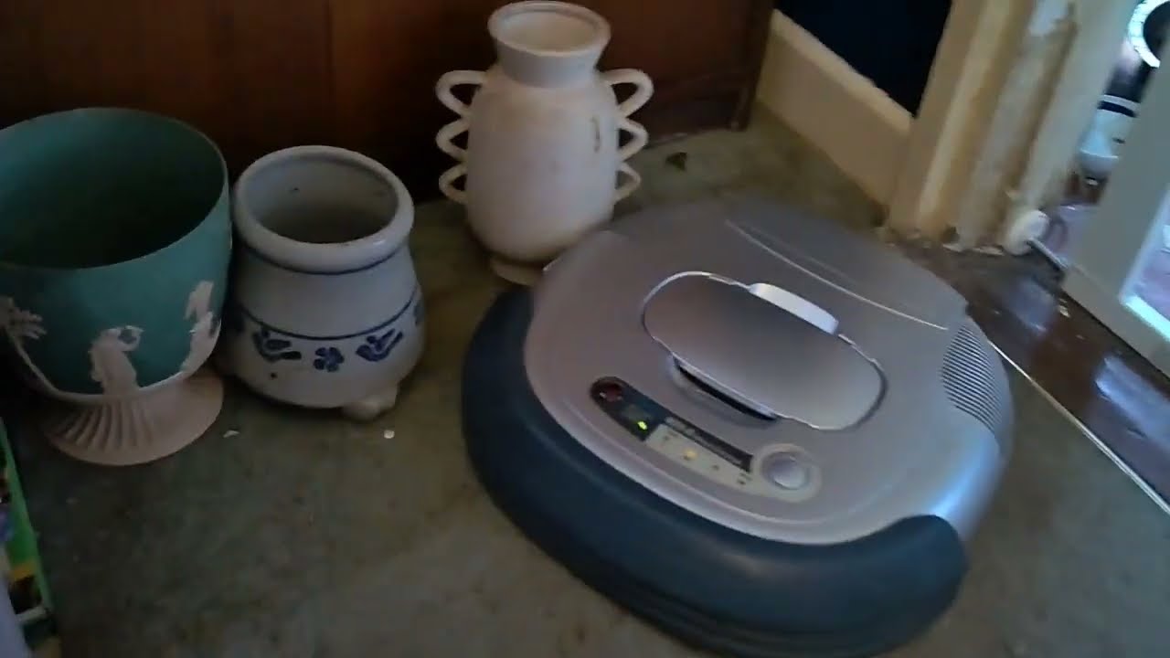 Robot vacum cleaner in action