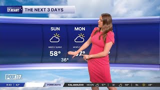 Sunday Late A.M. Forecast: Pleasant Mother's Day, Sunny on Monday, Rain on Tuesday