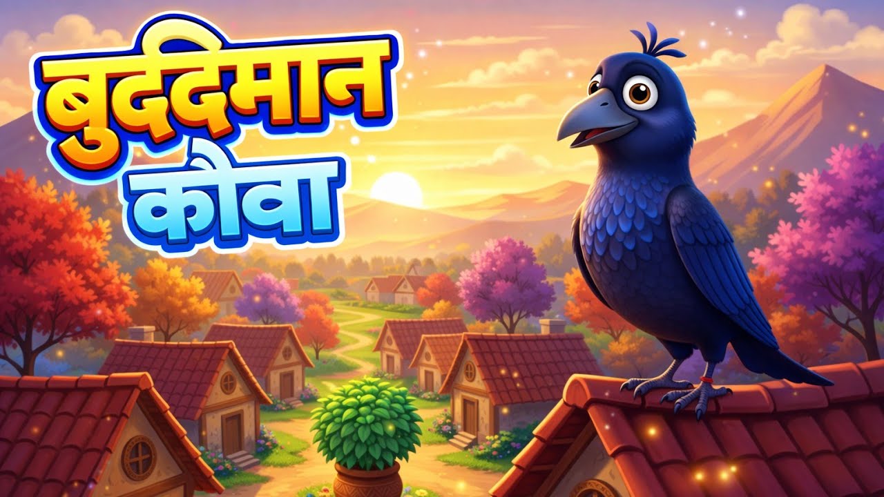 बुद्धिमान कौवा | Crow Story | Kids Bird Story | Moral Story for Kids | Cartoon Story