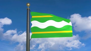 Soest flag waving in the wind (moving clouds)