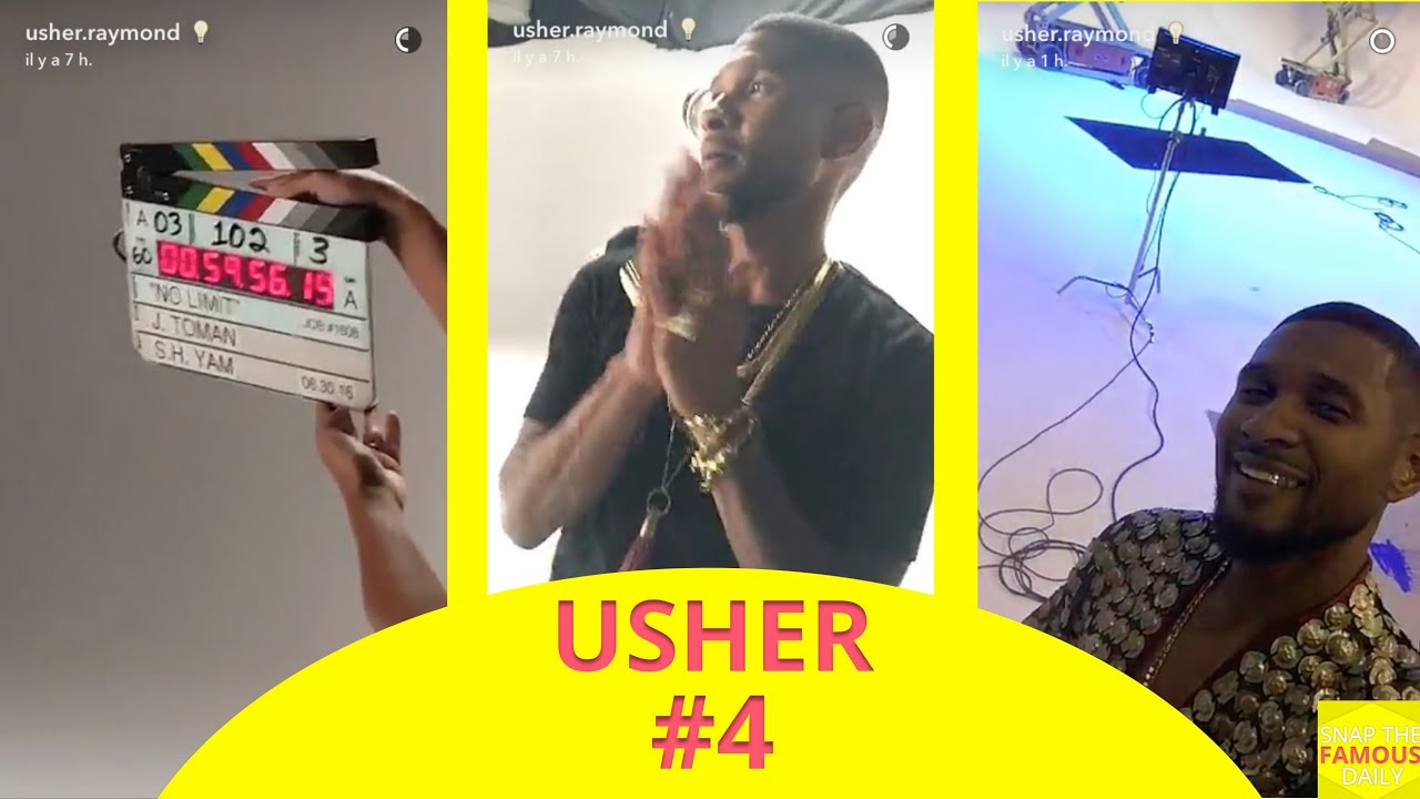 Usher shooting a new music clip - snapchat - june 29 2016