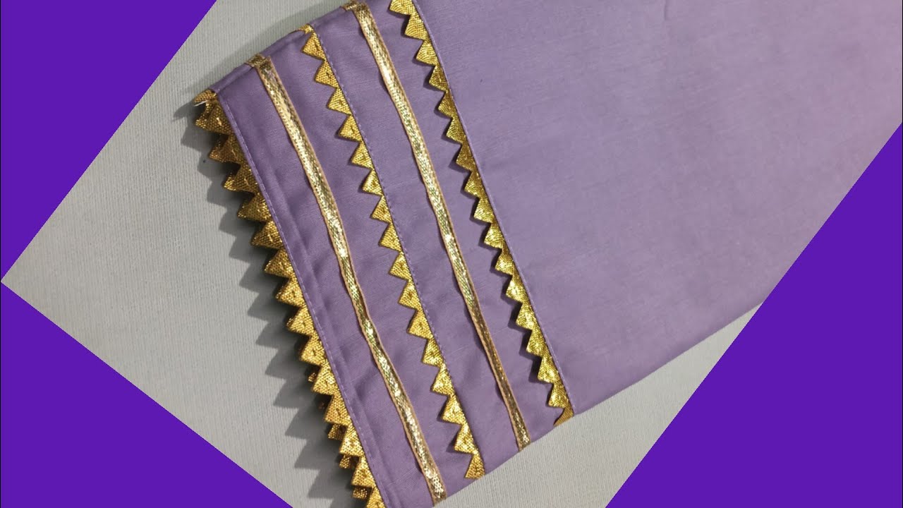 Trending Samosa Lace Sleeves And Trouser Design/ Sleeves Design With Samosa Lace ! Trousers Design 