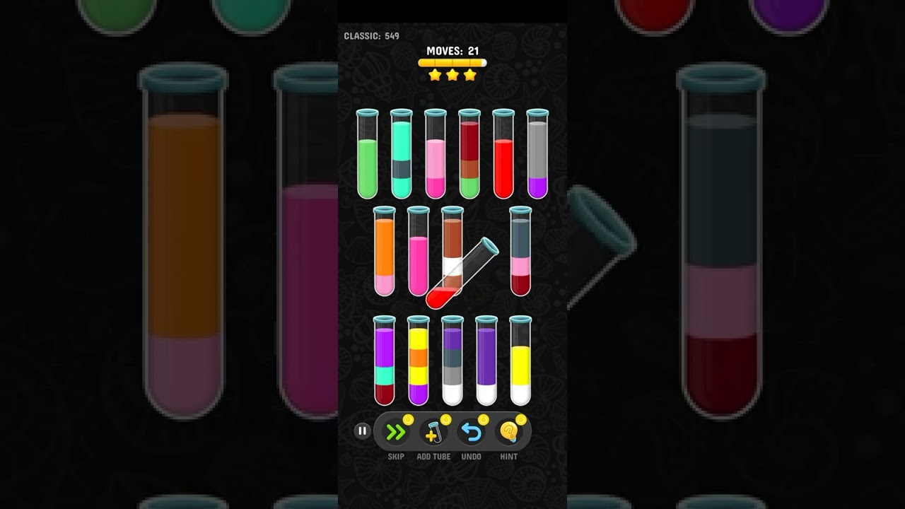 Color water sort 3d level 549