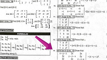 Matrices and Determinants In Nepali | Business Math Class 12 Model Question 2080 Solution