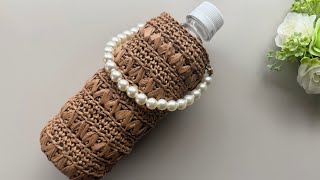 How to crochet a cool summer bottle cover using materials from a