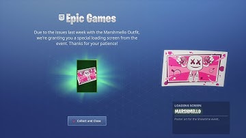 EPIC Games Gifting Fortnite Players *FREE* Marshmello Loading Screen Picture
