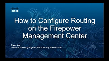 How to Configure Routing on the FMC