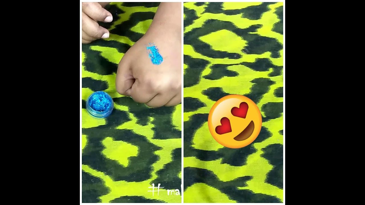 No Fall Out Pressed Glitter | NO Glue Needed 
| DIY - YouTube