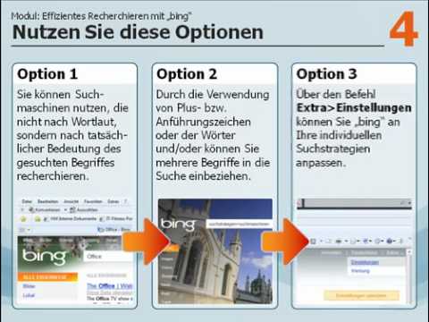 Arbeiten im Internet - Effektives Suchen mit Bing