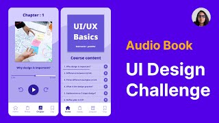 UI Design challenge : 1 Design audio book application | Figma