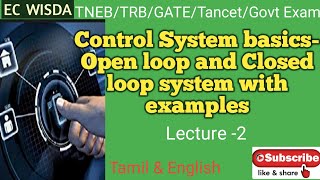 Basics of control system- Closed loop and open loop system, Transfer function