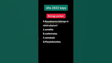 UHS BIOLOGY 2022 keys |UHS MCAT 2022keys |Part 8| @mdcattest  #shorts #youtubeshorts #viral