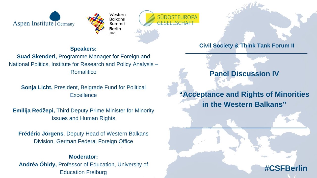 “Acceptance and Rights of Minorities in the Western Balkans” CSF 2021