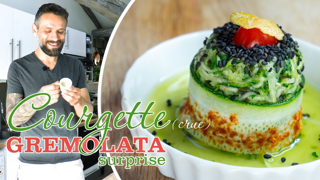 Recette de Courgette (crue) gremolata surprise ! Saveur marine subtile (en option)