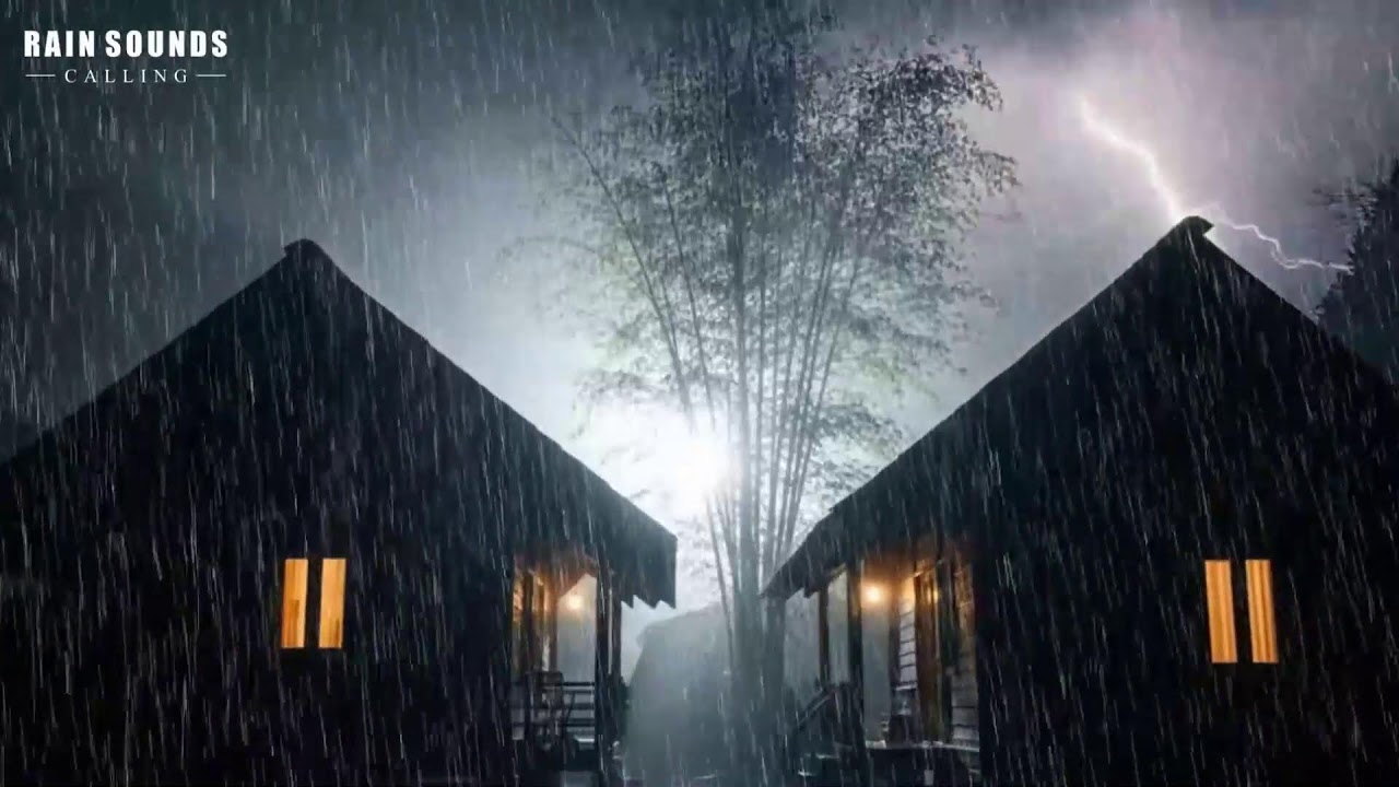 Rain Sounds For Sleeping - Instantly Fall Asleep With Rain & Thunder Sound in cabin At Night #Rain 3