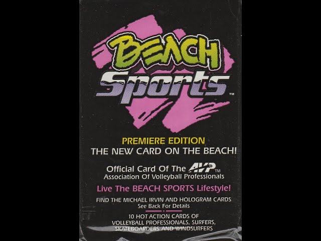 Beach Sports Premiere Edition Trading Cards (1992, Beach Sports
