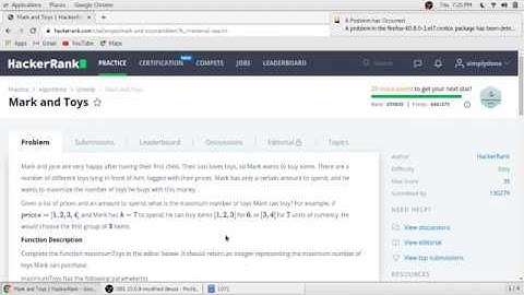 Mark and Toys Hacker Rank Solutions in C Programming
