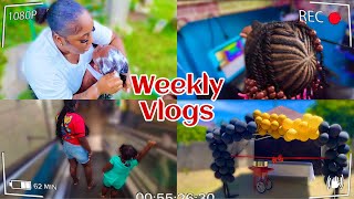 WEEKLY VLOG:Wash day with my toddler, shopping, the launch of my party rental business 🍿