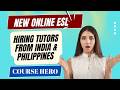 Apply as ESL tutor accepted applicant from India and Philippines