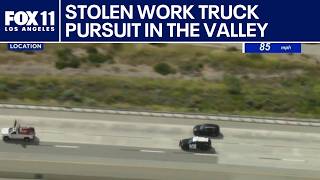 Stolen truck pursuit leads to Santa Clarita Valley