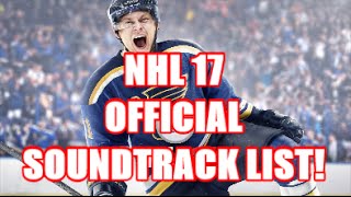 NHL 17: Official Soundtrack List