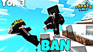 Top 3 Insane BANS in Lapata smp  || @NizGamer  @DarkwebGamer   @Zedzor ||