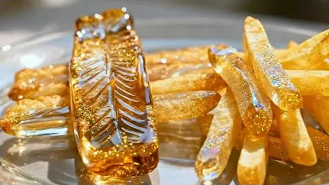 🎣 HYPER-REALISTIC Glass Fish & Chips ASMR | Satisfying Crunchy Cooking & Eating