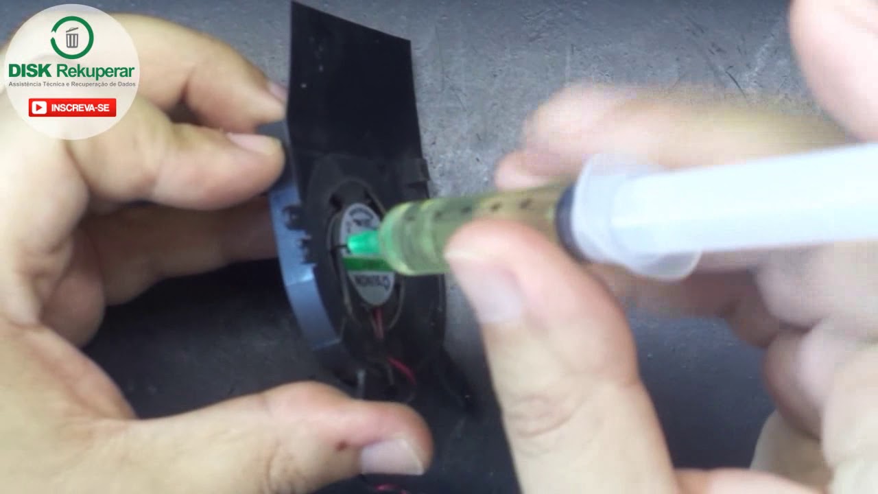 Dica para lubrificar cooler quando a hélice não desmonta.