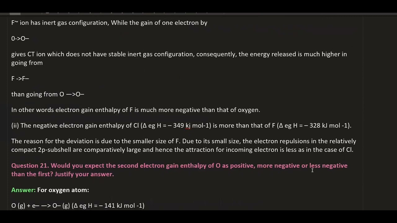 ELECTRON AFFINITY YouTube